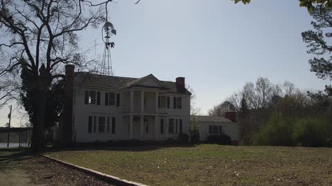 Front view of a bungalow on a bright sunny morning