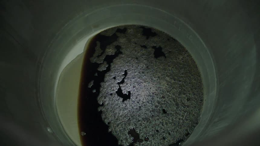 Soapy liquid in a container