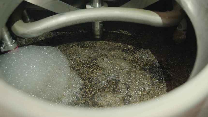 Foamy substance inside of a container