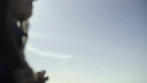 A person hikes in the daytime