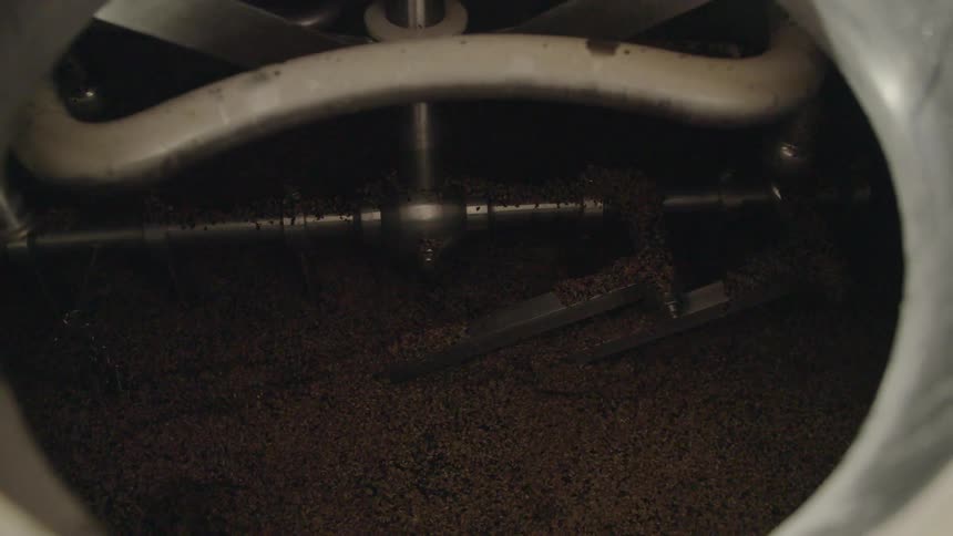 Inside view of a fermenter container