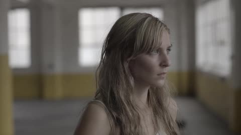 A person in an abandoned building
