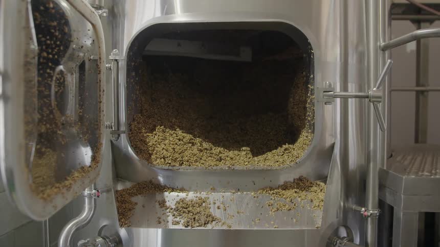Grain inside of a machine