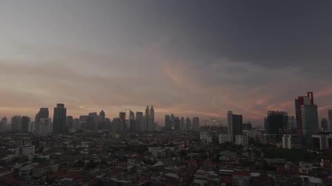 A city skyline