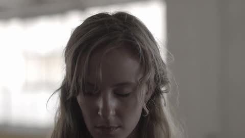 A person with their eyes closed