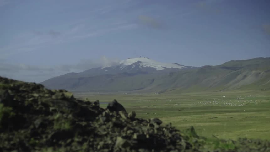 Grass and rocks on a hilltop