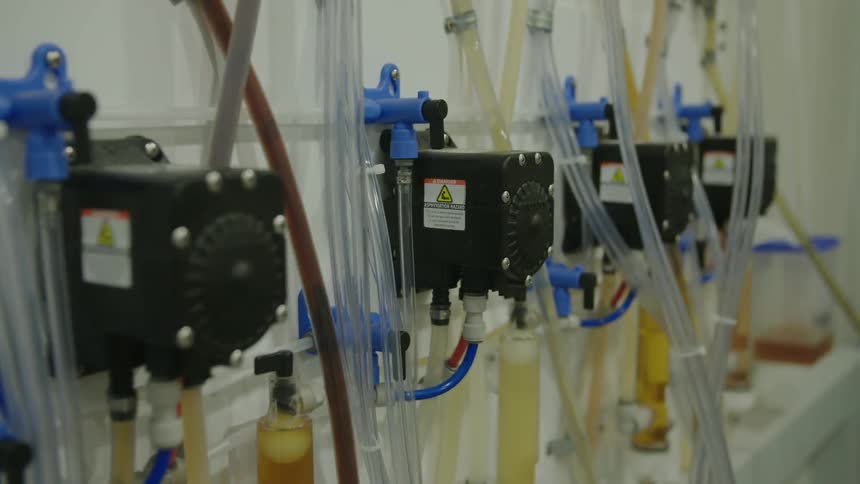 A footage of a lab machinery