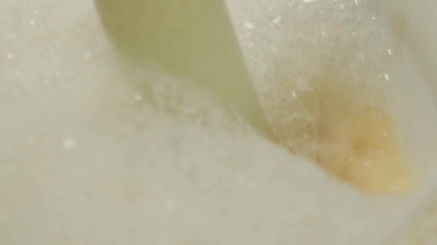 Soapy frothy water