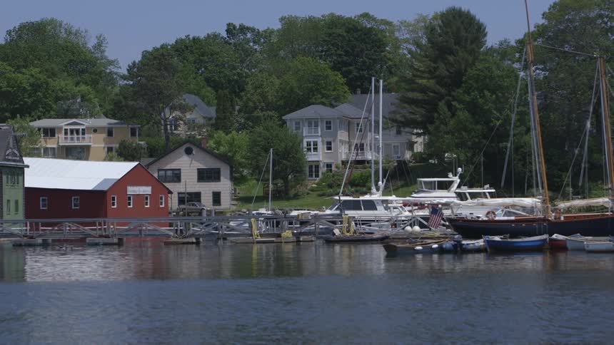 A gathering of boats in a harbor