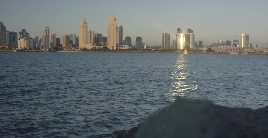 A scenery of a river and rock on the metropolitan area