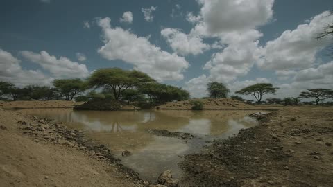 Clouds passing over the savannah