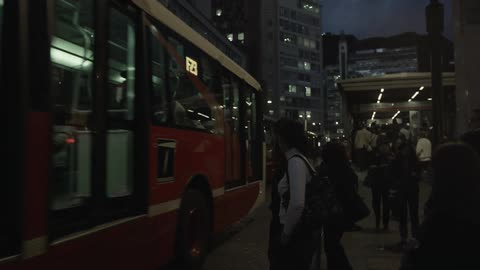 A busy city street
