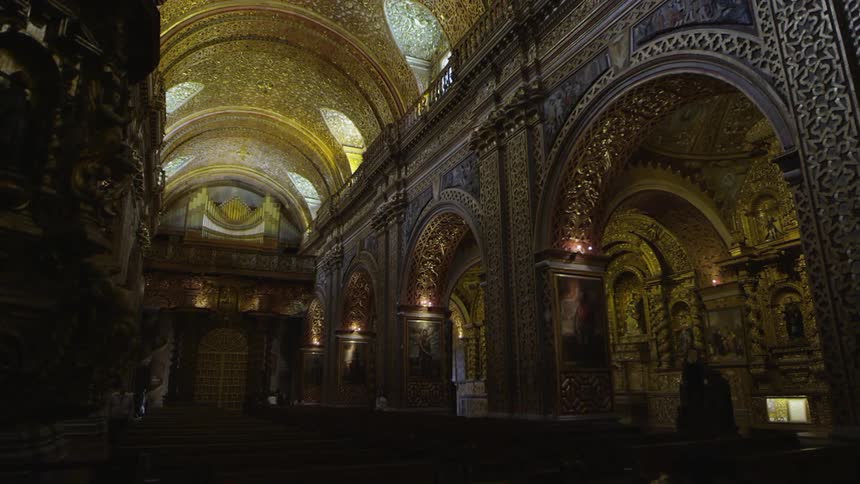 Inside of a majestic church