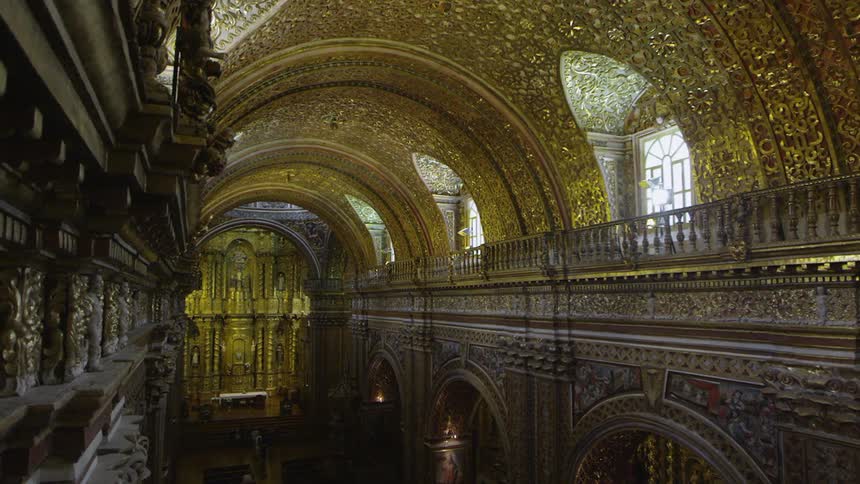 View of a church ceiling