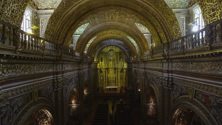 Inside of a majestic church