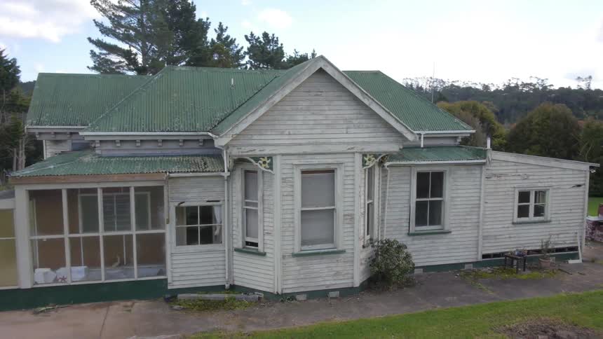 The exterior of an older home