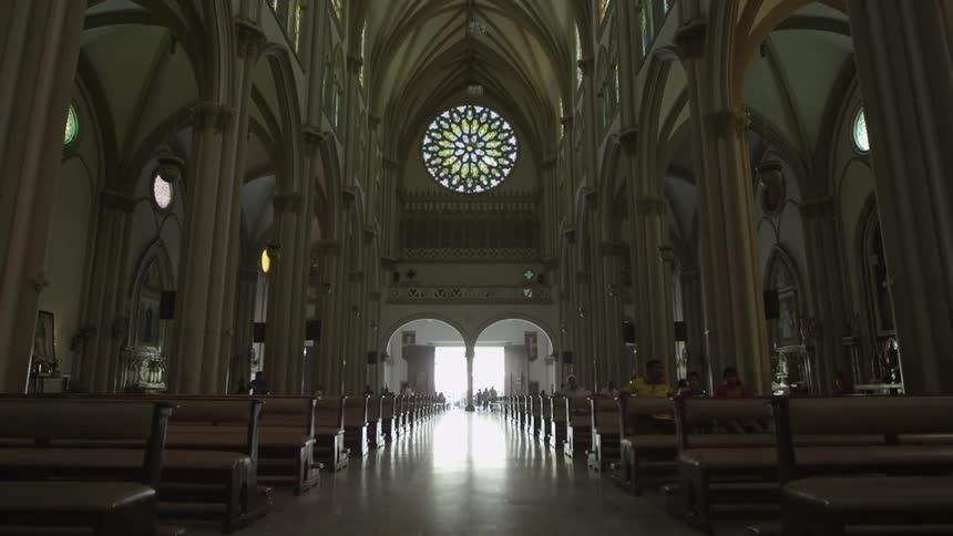 Inside of a majestic church