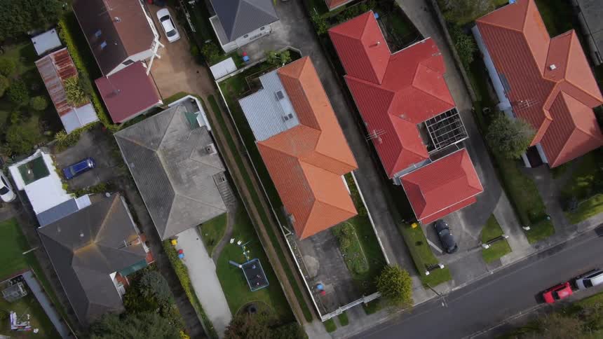 Aerial view of a suburb