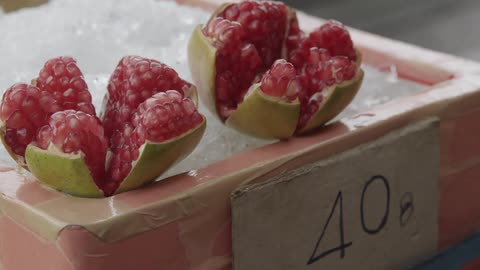 Fruits chilling in some ice