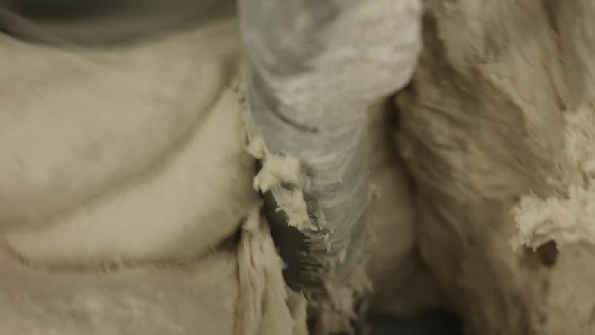 Dough is kneaded in a stand mixer