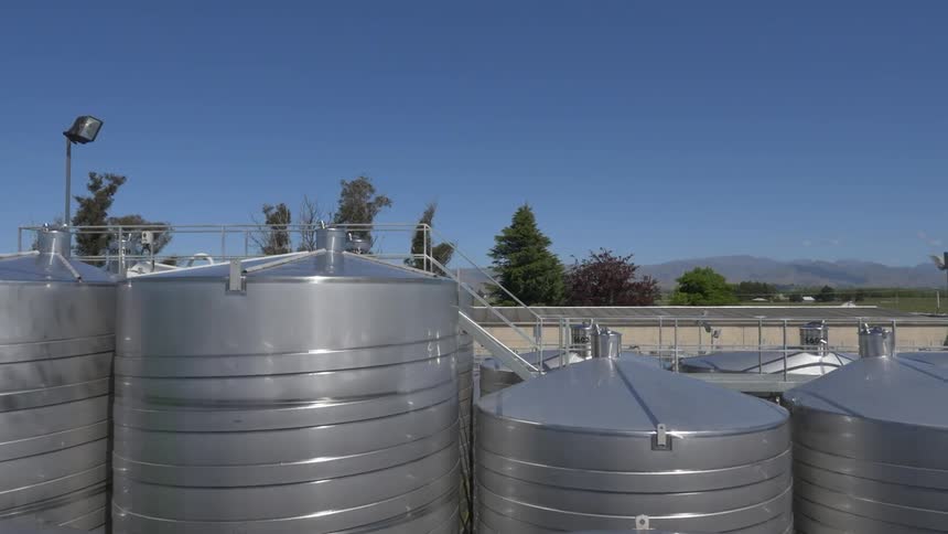Liquid canisters on a farm