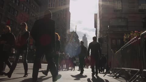 A busy city street