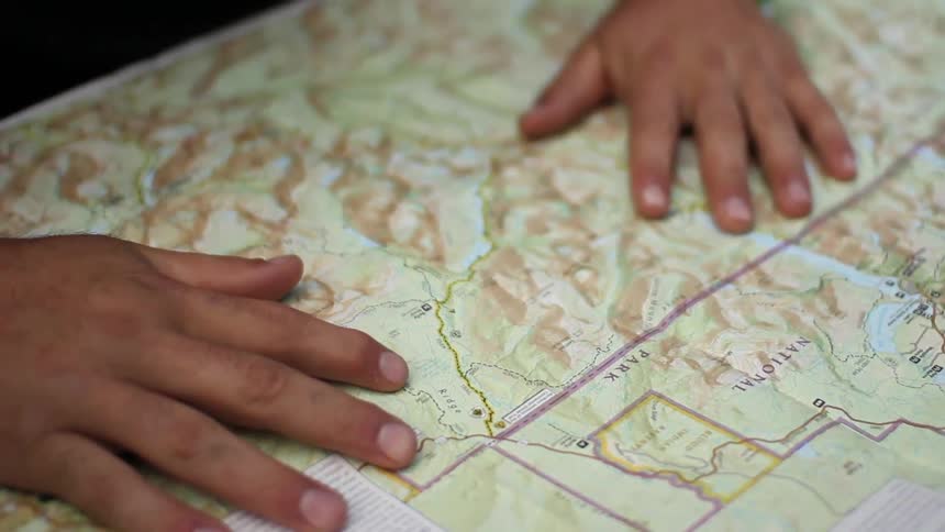 A person looking at a map