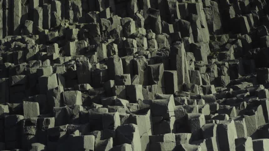 A rocky jagged cliff side