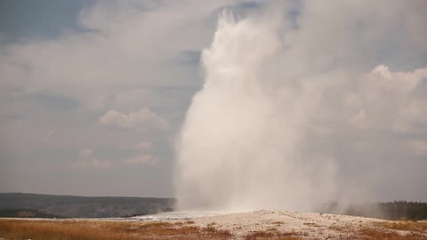 A footage of active geyser