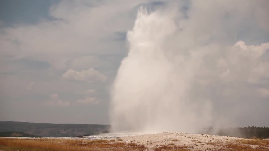 A footage of active geyser