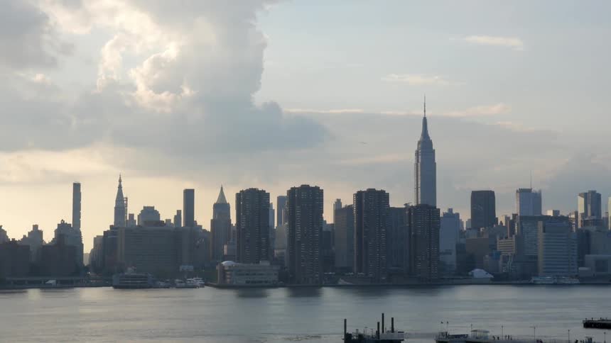 A timelapse of city skyline scenery