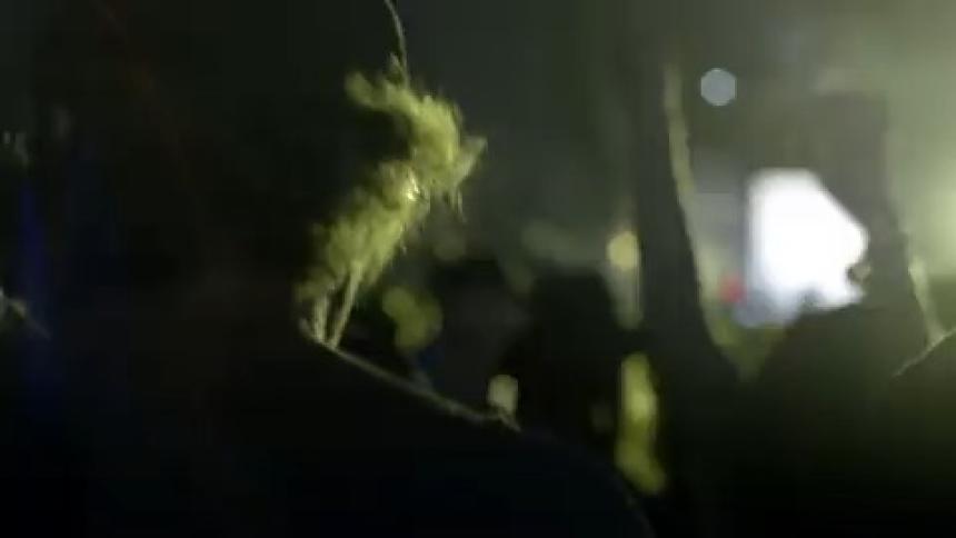 People are enjoying an outdoor concert