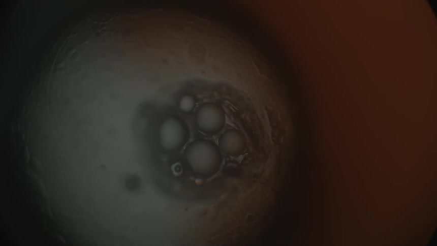 A magnified blob moves around on a microscope slide