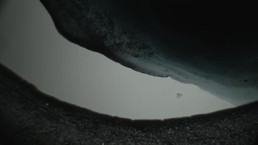 A close up view of a liquid behaviour