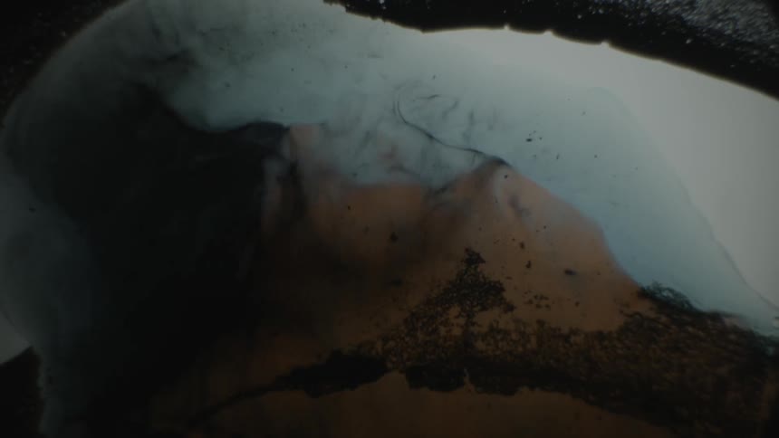 Oil is flowing through the water