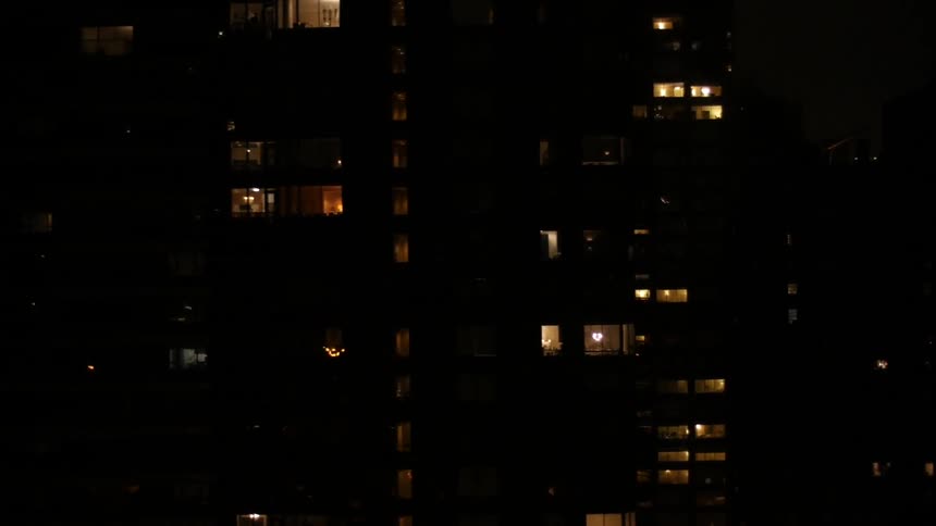 City buildings at night