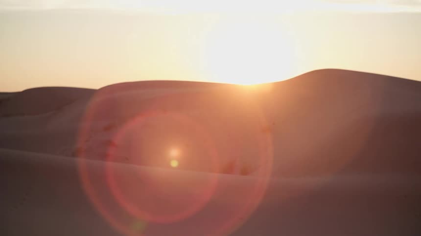 Sun dunes at sunset