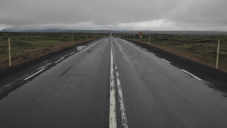 A long stretch of highway