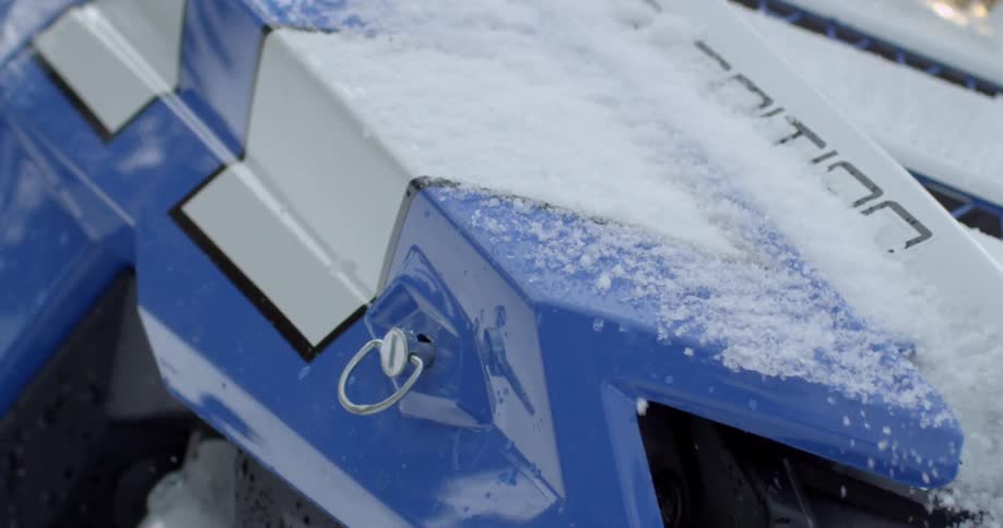Snow on a shaking vehicle
