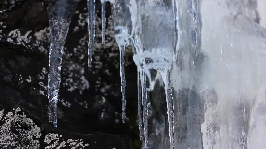 Icicles dripping