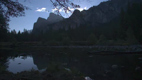 A mountain side lake
