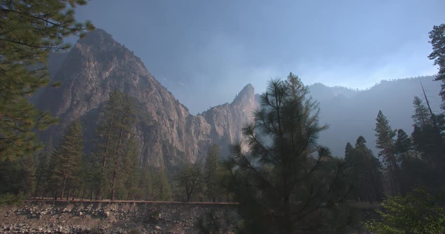 A forested mountain