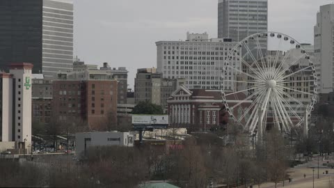 A carnival in the middle of a city