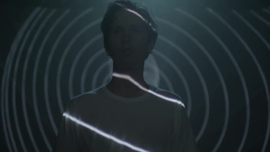 Spirals encircle the boy