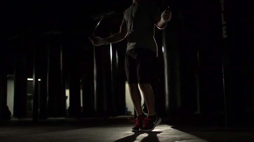 A man jumping rope